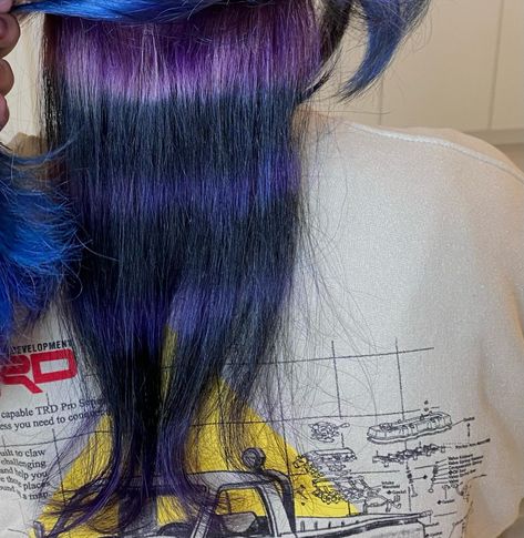 💙🕷👾🌀🗝🪁♟🦋🦝 balayage touch up, slight tonal change on the blue, purple raccoon halo, blue tinsel, & a good curtain bang shag combo. thanks madi! 🖤 ⛓🧷 𝐃𝐌 𝐓𝐎 𝐁𝐎𝐎𝐊 🦇𝔐™ 🤍 ✮ ✮ ✮ ✮ ✮ #bluehair #halifaxhair #halifaxqueer #halifaxhairstylist #hairgoals #hairstyles #haircolor #hairtransformation #hairfashion #alternativehair #babylisspro #curtainbangs #shag #mullet #bangs #colorobsessed #pulpriot Purple Racoon Tail Hair, Purple Raccoon Tail Hair, Mullet Bangs, Racoon Tail Hair, Purple Raccoon, Raccoon Tail Hair, Shag Mullet, Raccoon Tail, Character Details