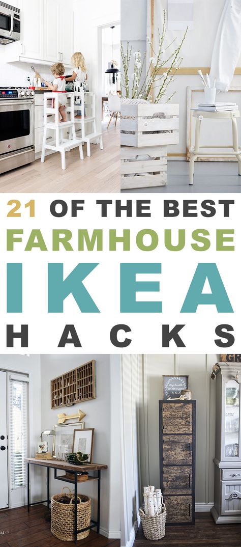 21 of The BEST Farmhouse IKEA Hacks - The Cottage Market Fintorp Ikea, Ikea Deco, Ikea Farmhouse, Ikea 2015, Diy Hanging Shelves, Best Farmhouse, Deco Champetre, Ikea Hack Ideas, Ikea Furniture Hacks