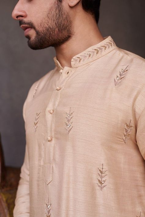 Mens Kurta Wedding Guest, Pastel Color Kurta For Men, Gold Kurta For Men, Men’s Kurta Design, Pastel Kurta Men, Latest Designer Kurta For Men, Mens Kurta Embroidery Designs, Mens Kurta Designs Latest, Men Kurta Designs Style