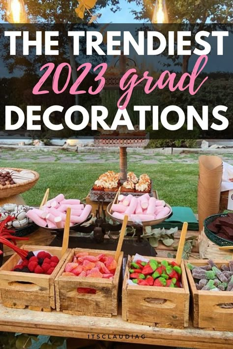 2023 Graduation Party Ideas, Country Graduation Party, High School Graduation Party Themes, Outdoor Graduation Party Decorations, Graduation Decor Ideas, Graduation Party Table Decorations, 2023 Graduation Decorations, Graduation Party 2023, Country Graduation