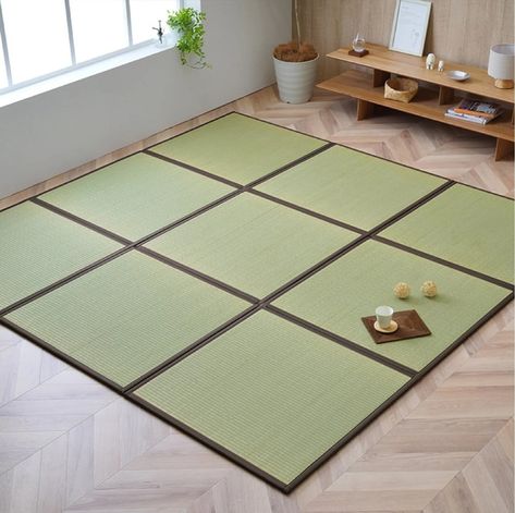 Unit Tatami Mat Japanese Rush Grass, Fluffy Area Rug Goza Igusa, Traditional Carpet Non-slip Brown Green Natural Material Made in Japan 0204 - Etsy Japanese Carpet, Tatami Rug, Jute Rug Dining Room, Japanese Inspired Bedroom, Outdoor Jute Rug, Japanese Style Bedroom, Carpet Green, Jute Rug Living Room, Fanfic Ideas