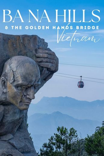 The Golden Hands Bridge in Ba Na Hills, is a spectacular bridge in Vietnam that seemingly is held up by two giant hands and has been stunning tourists and visitors worldwide. It's definitely one of the most Instagrammable & famous places on the internet, and it's not hard to see why! This gorgeous work of art is exceedingly unique and frankly, I couldn't get enough of this place, I actually went twice! Read the full article on my website. Golden Hand Bridge Vietnam, Vietnam Hand Bridge, Golden Hands Bridge, Ba Na Hills Vietnam, Bana Hills Vietnam, Golden Bridge Vietnam, Vietnam Adventure, Ba Na Hills, Vietnam Holiday