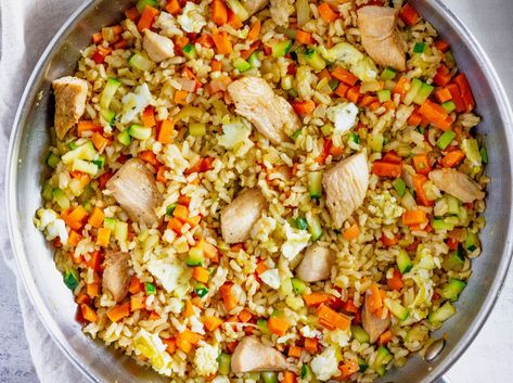 Protein Chicken Fried Rice, Popular Meals, Healthy Macros, 30g Of Protein, High Protein Chicken, Chicken Fried Rice Recipe, Protein Dinner, Healthy High Protein Meals, Macro Friendly Recipes