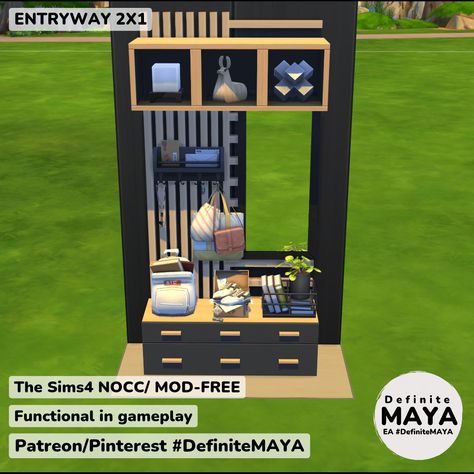 Sims 4 Entryway Ideas, Sims4 Houses, Sims4 Ideas, Sims Interior, Sims Rooms, Sims Decor, Sims Builds, Los Sims, Sims4 Cc