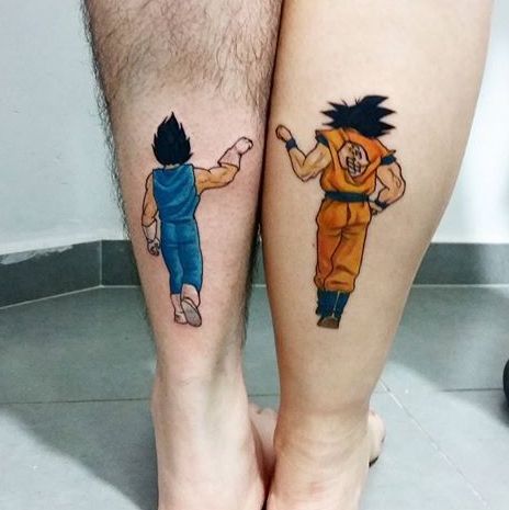 Dragon Ball Z Tattoo, Bro Tattoos, Dbz Tattoo, Brother Tattoos, Z Tattoo, Dragon Ball Tattoo, Small Tattoos Simple, Tattoo Flash Sheet, Matching Couple Tattoos