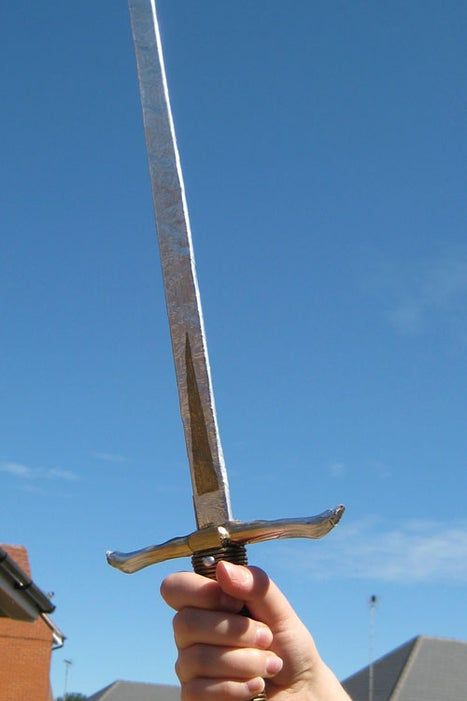 25. Prince Caspian’s Sword DIY Diy Swords For Kids, Fake Swords Diy, Cardboard Swords Diy, Homemade Swords Diy, Diy Swords Cosplay, Diy Wooden Swords For Kids, Prince Caspian, Toy Ideas, Favorite Movie