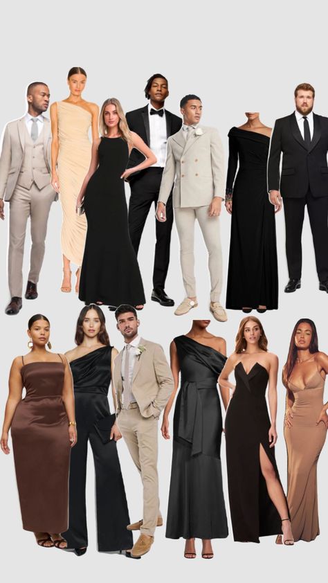 Neutral Dress Code, Formal Wedding Dress Code, Black Tie Dress Code Women, Wedding Guest Outfit Women, Black Tie Wedding Guest Attire, Black Tie Optional Dress, Black Tie Dress Wedding, Wedding Guest Men, Formal Wedding Guest Attire