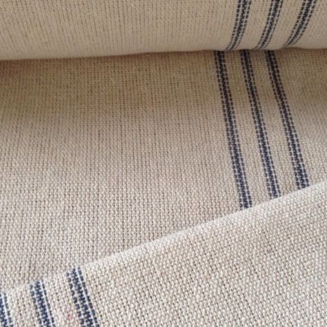 CottageDesigns - Etsy UK Oat Meal, Gunny Sack, Grain Sack Fabric, Appartment Decor, French Provincial Style, Feedsack Fabric, Blue White Decor, Grain Sack, Feed Sacks