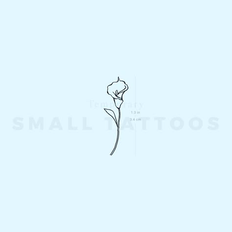 Small Calla Lily Temporary Tattoo set of 3 - Etsy Israel Calle Lily Tattoo, Calla Lily Tattoo Simple, Small Lily Tattoos For Women, Fine Line Poppy Tattoo, Small Lily Tattoo, Calla Lily Tattoo, Lily Tattoos, Lillies Tattoo, Lily Flower Tattoos