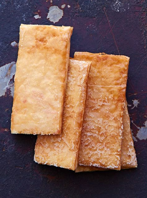 Phyllo Crisps Recipe - Phyllo baked with butter, sugar & spice then glazed with honey syrup Phyllo Crisps, Ww Baking, Rosh Hashanah Desserts, Crisps Recipe, Phyllo Dough Recipes, Phyllo Recipes, Chocolate Marshmallow Cookies, Homemade Naan, Salted Caramel Pretzels