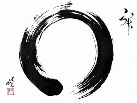 The classic symbol for Zen is the enso. It is known as the circle of… Enso Symbol, Zen Tattoo, Zen Symbol, Wu Wei, Geniale Tattoos, Zen Buddhism, Japanese Calligraphy, Aikido, Zen Art