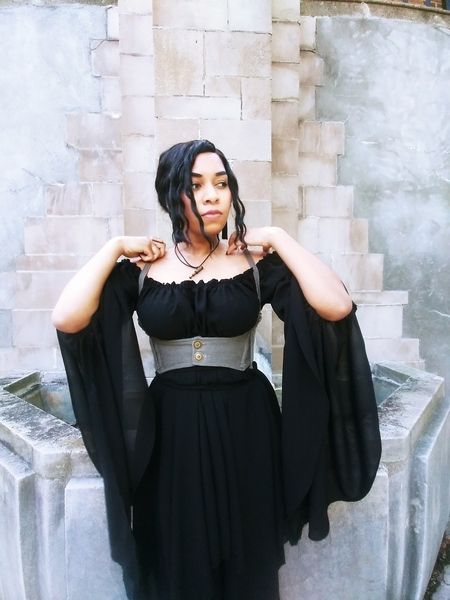 Ren Fair Sewing Patterns, Witchy Dress Pattern, Ren Faire Sewing Patterns, Witchy Sewing Patterns, Peasant Top, Peasant Shirt Pattern, Peasant Dresses For Larp, Fitted Peasant Dresses For Larp, Witch Costume Patterns To Sew