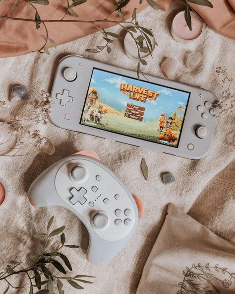 Cozy Switch, Cosy Gaming, Switch Aesthetic, Nintendo Aesthetic, Nintendo Lite, Aesthetic Gaming, Cozy Gamer, Cozy Games, Gaming Desk Setup