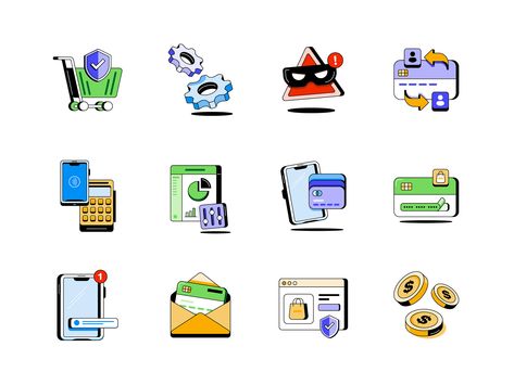 Privacy Illustrated Icons by Josh Warren on Dribbble Illustrated Icons, Vector Character Design, Shop Illustration, Freelance Work, Web Icons, Learning Design, Graphic Design Tips, Ui Inspiration, Creative Icon