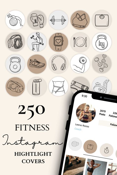 Gym Highlight Cover Instagram, Fitness Highlight Cover Instagram, Fitness Instagram Highlight Cover, Backgrounds For Instagram Stories, Neutral Backgrounds, Insta Highlights, Fitness Icon, Instagram Highlight Cover, Name For Instagram