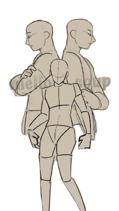 Body Reference Two People, Dancing Together Pose Reference, Art References Couple, Knife Action Poses Reference Drawing, Seven Person Drawing Base, Person Bending Forward Reference, Showing Off Pose Reference, Meeting Drawing Reference, 2 People Friendship Poses Drawing