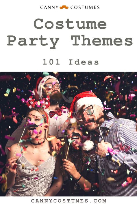 Halloween Party Themes Costumes, Costume Themes Party, Easy Party Themes College, Halloween Party Costume Themes, Halloween Themes Costumes, Party Themes For Adults Dress Up, Birthday Party Dress Up Themes, Themed Costume Party Ideas, Costume Themed Party Ideas For Adults