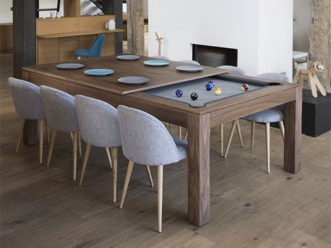 Dining Pool Table Combo - Blatt Billiards Pool Tables Dining Room Pool Table, Dining Pool Table, Kleiner Pool Design, Pool Table Dining Table, Billiard Pool Table, Recreational Room, Board Game Table, Modern Dining Room Tables, Multifunctional Furniture