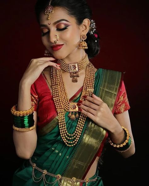 30+ Maharashtrian Jewellery Designs For Brides To Be - ShaadiWish Jewellery Photoshoot, Maharashtrian Jewellery, Indian Bride Photography Poses, Beautiful Bangles, Bride Photography Poses, Bridal Jewellery Design, Indian Photoshoot, Jewelry Photoshoot, Wedding Jewellery Collection