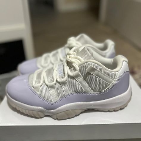 Women’s Jordan 11 low (pure violet) Jordan 11 Low Pure Violet, Jordan 11 Low, Jordan 11, Jordan Shoes, Try On, Violet, Jordan, Pure Products, Brand New