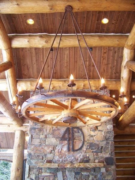 Wagon Wheel Lamp - Foter Wagon Wheel Light, Wheel Lamp, Wagon Wheel Decor, Wooden Wagon Wheels, Rock Fireplace, Lustre Vintage, Wagon Wheels, Custom Light Fixtures, Wooden Wagon