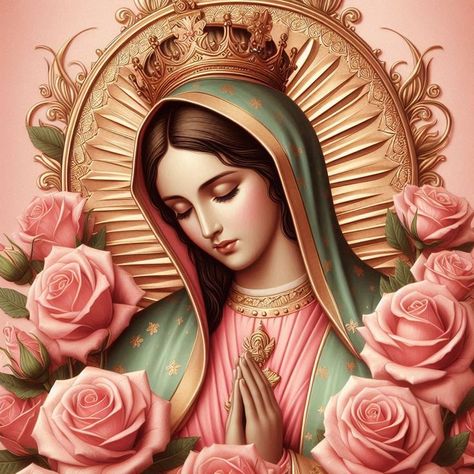 Weeping Mary, Mexican Catholic Art, Shadow Box Gifts, Virgin Mary Art, Mother Mary Images, Mexican Culture Art, Virgin Of Guadalupe, Jesus And Mary Pictures, Religious Painting