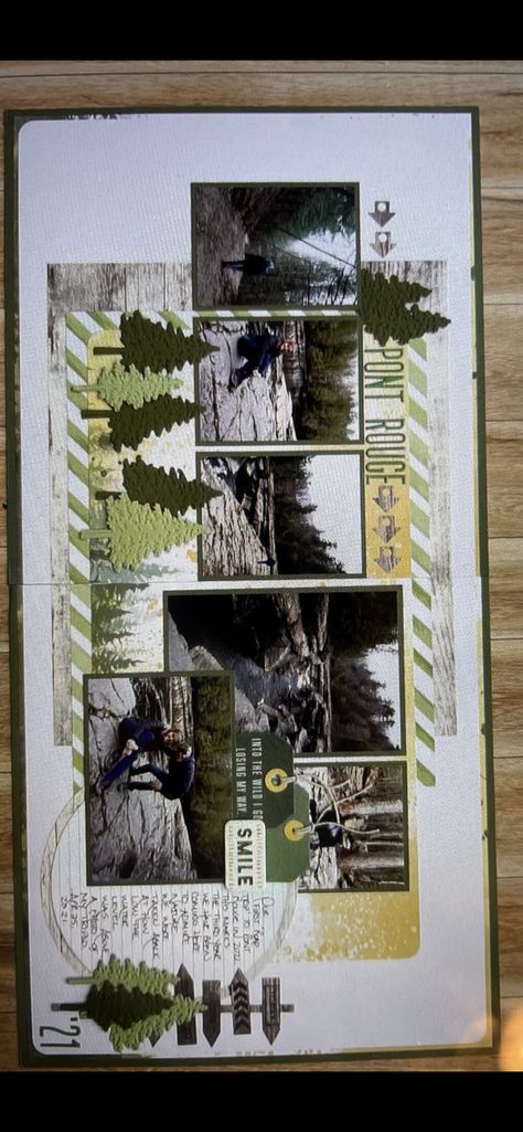 Roadtrip Scrapbook Layouts, Mountain Scrapbook Pages, Utah Scrapbook Layouts, Hiking Layouts Scrapbooking Ideas, Whale Scrapbook Layouts, Hiking Scrapbook Pages, Forest Scrapbook Ideas, Hiking Scrapbook Ideas, Cabin Scrapbook Layouts