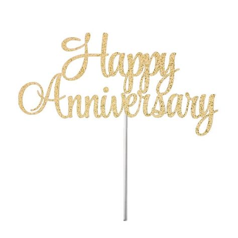 Happy Anniversary Cake Topper, Anniversary Topper, Happy Anniversary Cake, Gold Glitter Cake Topper, Happy Anniversary Cakes, Anniversary Cake Topper, Housewarming Card, Safari Cakes, Wedding Anniversary Cake