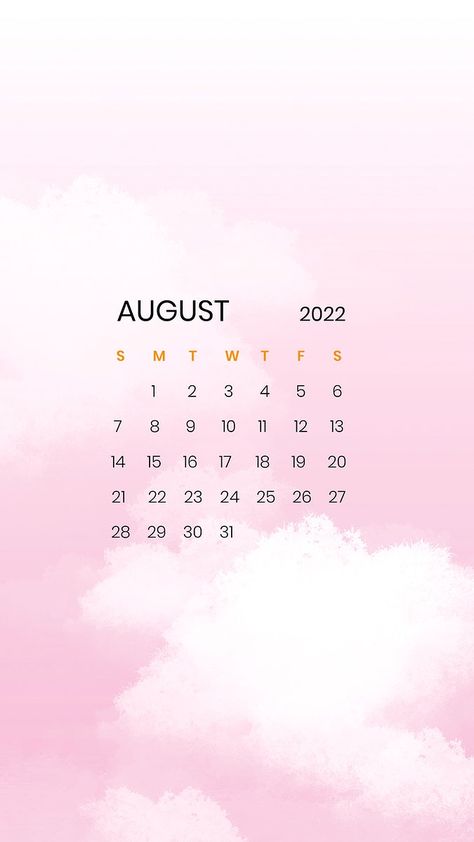 Iphone Wallpaper Vector, Calender 2022, Pink Calendar, Wallpaper 2022, August Wallpaper, Birthday Background Design, Modern Calendar, Creative Calendar, August Calendar