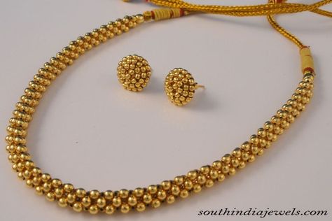 Maharashtrian Jewellery, Gold Jewelry Outfits, Modern Gold Jewelry, Gold Jewelry Simple Necklace, Gold Necklace Indian Bridal Jewelry, Indian Jewelry Sets, Bangles Jewelry Designs, Gold Jewelry Simple, Gold Fashion Necklace