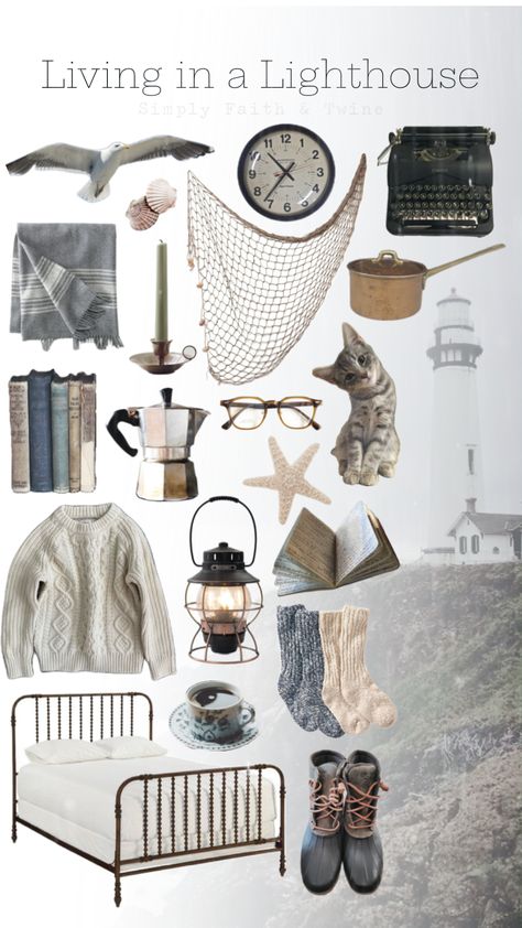 Living in a Lighthouse #lighthouse #lighthousecore #coastal #cozycoastal #seaside #gloomy #lighthousekeeper #coastalaesthetic Maine Aesthetic, The Light Between Oceans, Nautical Aesthetic, Lakeside Cottage, Lighthouse Keeper, Coastal Life, Magic Aesthetic, Sea Witch, Spare Bedroom