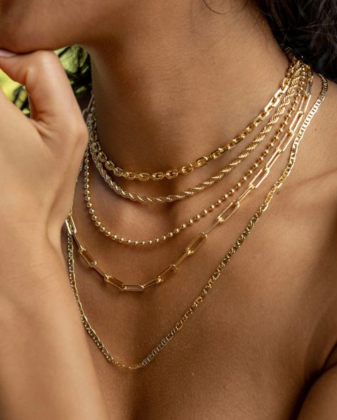 18k Brazilian Gold-filled chain -15 inches Maximalist Jewelry, Gold Neck Chain, Trendy Chokers, Brazilian Gold, Sunglass Chain, Neck Chain, Gold Necklace Layered, Chain Jewelry, Gold Chain Necklace