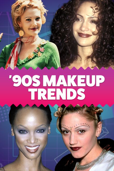 90s Hair And Makeup 1990s, 90s Hip Hop Makeup Looks, 90s Fashion Makeup, 90s Inspired Makeup Looks, 90s Party Makeup, Iconic 90s Makeup Looks, Retro Makeup Looks 90s, 90s Hip Hop Makeup, 90s Eyeliner