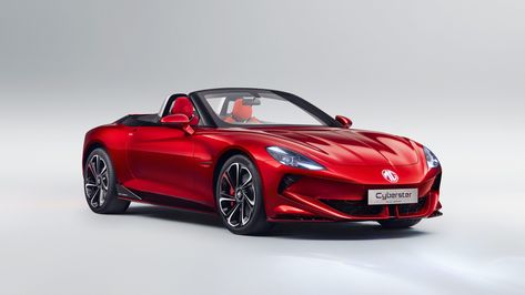 MG is going back to its historic sporting roots with the MG Cyberster, a convertible sports car that ushers in a new market sector Automobile Exhibition, Mg Car, Electric Sports Car, Prototype Design, Mg Cars, Goodwood Festival Of Speed, Tesla Roadster, Festival Of Speed, Volkswagen Touareg