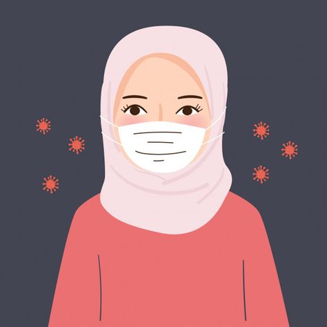 Discover thousands of Premium vectors available in AI and EPS formats Hijabi Asthetics, Girl Wearing Mask, Life Mapping, Muslim Emoji, Kevin Sanjaya, Hijab Drawing, Wearing Mask, Fashion Masks, Islamic Cartoon