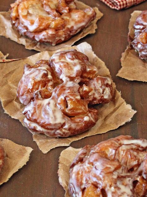 Amazing Homemade Apple Fritters! - SugarHero Homemade Apple Fritters, Caramelized Apples, Apple Dishes, Apple Recipes Easy, Apple Fritter, Homemade Apple Cider, Apple Dessert Recipes, Breakfast Sweets, Fritter Recipes