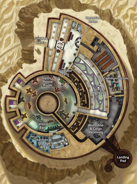 teemo star wars - Google Search Sci Fi Dungeon, Sci Fi Fortress, Sci Fi Map, Edge Of The Empire, Map Layout, Building Map, Tabletop Rpg Maps, Star Wars Characters Pictures, Fantasy Maps