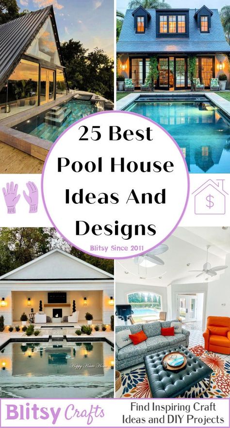 25 Best Pool House Ideas for All Budgets Poolside House, Pool House Door Ideas, Pool House Landscaping, Pool House Ideas With Bar, Swimming Pool Bathroom, Pool House Colors Schemes, French Country Pool House, Small Pool House Guest House Combo, Pool House Bathroom Layout