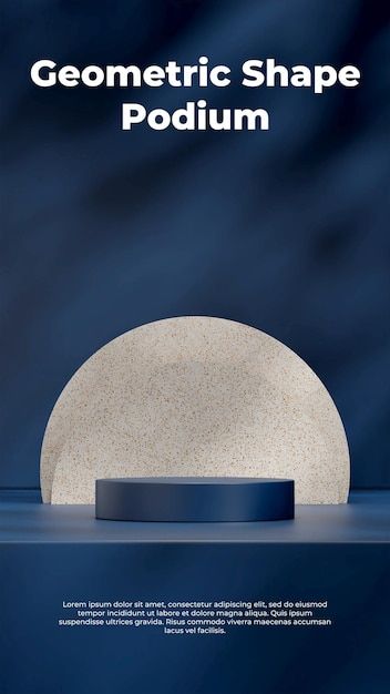 Mockup template 3d render of dark blue p... | Premium Psd #Freepik #psd #stone-podium #3d-scene #3d-platform #3d-stand Blue Photography Background, Blue Podium Background, 3d Platform, Snake Plant Decor, Product Podium, Podium Design, Terrazzo Texture, Circle Backdrop, Sushi Design