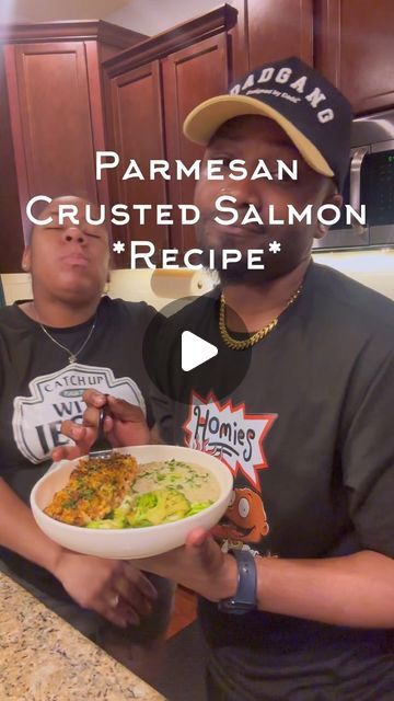 Parmesan Crusted Salmon, Crusted Salmon, Salmon Dinner, Parmesan Crusted, Healthier Eating, Shrimp Dishes, Seafood Dinner, Delicious Dinner, Michael J