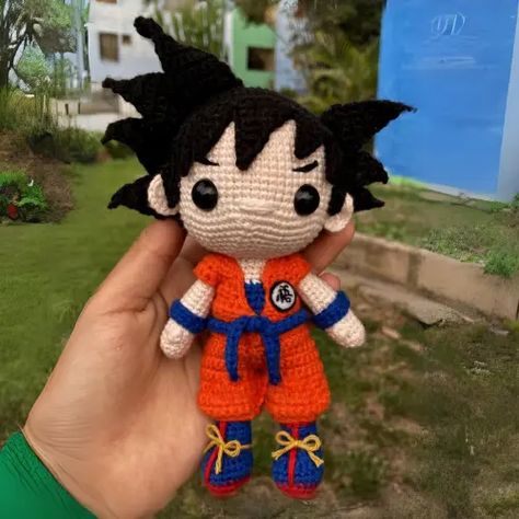 Goku Amigurumi Free Pattern Book Drive, Crochet Needlework, Crochet Cat Pattern, Pola Amigurumi, Crochet Dragon, Kawaii Crochet, Crochet Fashion Patterns, Fun Crochet Projects, Crochet Keychain