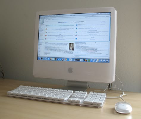 Imac G5 20" 1st Generation: This was me & Nicole's 1st major purchase together as a couple. Beautiful machine. We loved it! The 1st generation did not have the internal isight camera. You mounted it on top. Very funny. 2000s Computer, Early Computers, Imac G5, Imac G4, Imac G3, Apple Macintosh, Blue Rabbit, Computer History, Retro Gadgets