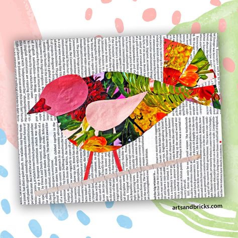 Collage Ideas For Kids, Magazine Collage Ideas, Diy Cards For Friends, Kids Collage, Simple Collage, Newspaper Art, 3rd Grade Art, Classroom Art Projects, Collage Art Projects