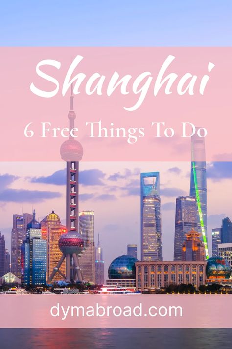 In this post, you'll find 6 free things to do in Shanghai! Shanghai is a great city to be and there are many amazing activities! Ancient Chinese Art, Chinese Architecture, Shanghai China, Days Of The Year, Free Things To Do, Free Things, Beautiful Places To Visit, Asia Travel, Travel Aesthetic