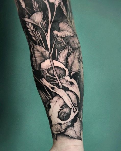 Dark Forest Tattoo, Forest Tattoo Sleeve, Mushroom Tattoos, Tattoo Inspiration Men, Forest Tattoos, Red Ink Tattoos, Leg Sleeve Tattoo, Full Sleeve Tattoo, Dark Tattoo