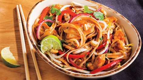 Instant Pot® Chicken Pad Thai - Recipe from Price Chopper Instant Pot Pad Thai, Gluten Free Pad Thai, Dairy Free Keto Recipes, Crockpot Express, Chicken Pad Thai, Pad Thai Recipe, Fresh Dishes, Peanut Noodles, Thai Peanut