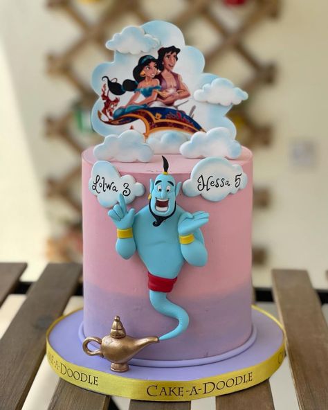 Jasmin Cake, Aladdin Birthday Cake, Jasmine Birthday Cake, Birthday Cake For Kids, Jasmine Cake, Aladdin Cake, Cakes For Kids, Cake For Kids, Blue Birthday Cakes