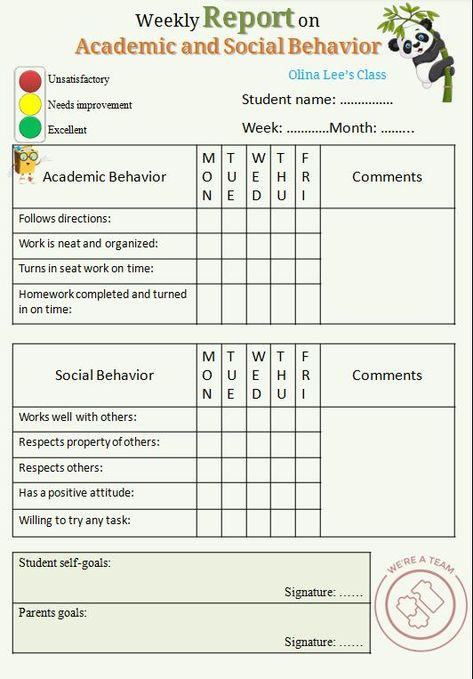 Behavior Report Preschool, Student Behavior Log, Daily Behavior Report, Healthy Habits Preschool, Play Therapy Activities, Behavior Report, Behavior Tracker, Weekly Report, Preschool Assessment