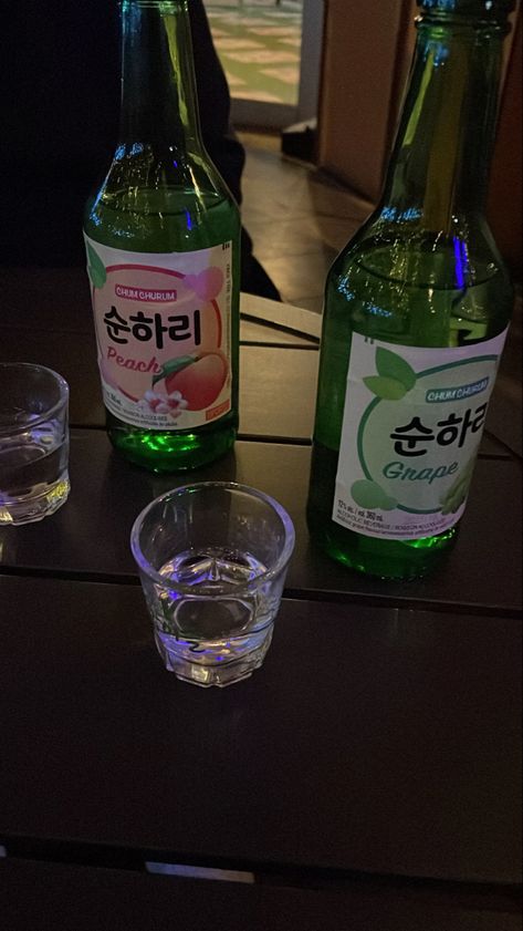 Soju Bottle Aesthetic, Korean Nightlife Aesthetic, Drinking Soju Aesthetic, Korean Club Aesthetic, Seoul Club Aesthetic, Korean Night Club Aesthetic, Soju Aesthetic Night, Korean Vibes Aesthetic, Hot Dresses Club