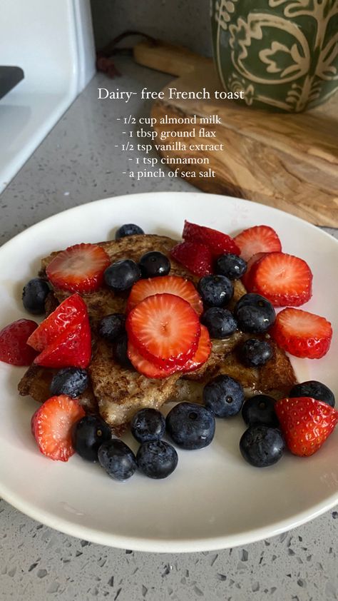 Non Dairy Meals, French Toast Aesthetic, Dairy Free French Toast, Toast Aesthetic, Meals Aesthetic, Healthy Meals To Cook, Food Inspo, Veg Recipes, Dairy Free Recipes